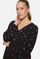 Blusenkleid mit Blumen  / Detailbild