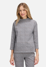 Sweatshirt mit Kragen / Modellfoto Vorderseite