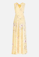 Abendkleid mit Blumenprint / Rückseite