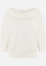 Strickpullover mit Carmenausschnitt  / Vorderseite
