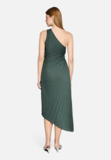 Abendkleid im Glitzer-Look / Modellfoto Rückseite