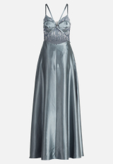 Abendkleid mit Stickerei / Rückseite