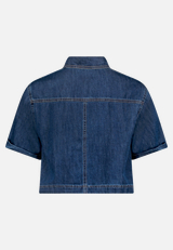 Jeansjacke mit Kragen / Rückseite