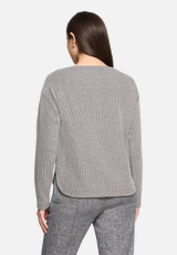 Casual-Shirt mit Struktur / Modellfoto Rückseite