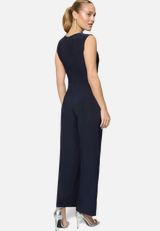 Jumpsuit  mit Wickeloptik  / Modellfoto Rückseite