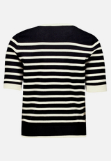 Kurzarmpullover  mit Streifen / Rückseite