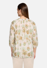 Casual-Bluse mit Raffung / Modellfoto Rückseite