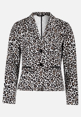 Kurzblazer mit Animalprint / Vorderseite