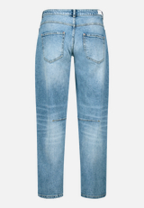 Used Look-Jeans mit Bindegürtel / Rückseite