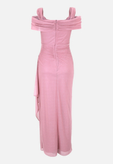 Abendkleid im Glitzer-Look / Rückseite