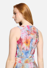 Cocktailkleid mit Blumenprint / Detailbild