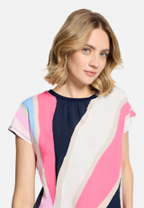 Patchwork-Shirt mit Raffung / Detailbild