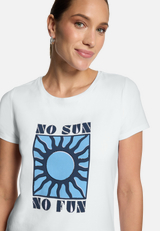 T-Shirt   mit Print No Sun No Fun  / Detailbild