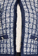 Strick-Cardigan mit Fransen / Detailbild
