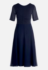 Cocktailkleid im Glitzer-Look / Rückseite