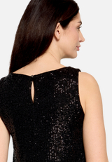 Pailletten-Top im Glitzer-Look / Detailbild