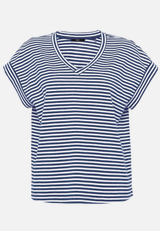 Shirt  gestreift mit V-Ausschnitt  / Vorderseite