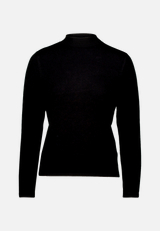 Feinstrickpullover mit hohem Kragen / Vorderseite