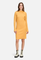 Strickkleid mit Stehkragen / Modellfoto Vorderseite (Outfit)