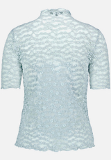 Spitzenshirt mit Stehkragen / Rückseite