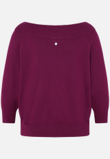 Strickpullover mit Carmenausschnitt  / Rückseite