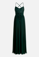 Abendkleid mit Plissee / Rückseite