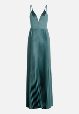 Chiffonkleid mit V-Ausschnitt / Rückseite