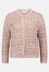Strick-Cardigan mit Rundhalsausschnitt / Vorderseite