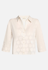 Oversize-Bluse mit Kragen / Vorderseite