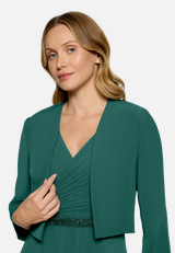 Bolero-Jacke mit Kellerfalten / Detailbild