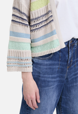 Strick-Cardigan mit Color Blocking / Detailbild