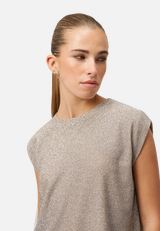 Glitzer-Shirt mit Rundhalsausschnitt / Detailbild
