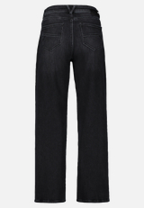 High Waisted-Jeans mit weitem Bein / Rückseite
