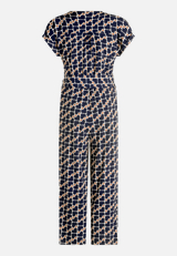 Jumpsuit  kurzarm mit grafischem Muster  / Rückseite
