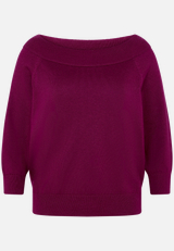Strickpullover mit Carmenausschnitt  / Vorderseite