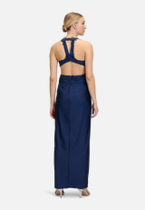 Abendkleid mit Strass / Modellfoto Rückseite