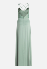 Abendkleid mit V-Ausschnitt / Rückseite