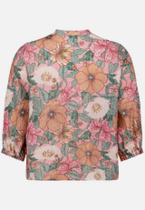Schlupfbluse mit Blumenmuster / Rückseite