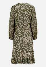 Chiffonkleid mit Muster / Rückseite