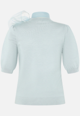 Kurzarmpullover  mit Schleife  / Rückseite