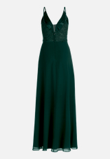 Abendkleid mit Stickerei / Rückseite