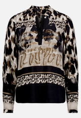 Longbluse mit Stehkragen / Vorderseite