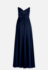 Abendkleid mit Wasserfallausschnitt / Rückseite