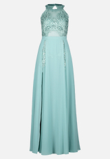 Abendkleid mit Placement / Vorderseite