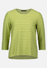 Basic Shirt mit Wellenstruktur / Vorderseite