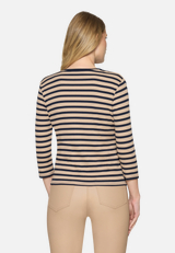 Shirtjacke mit Rippenstruktur / Modellfoto Rückseite