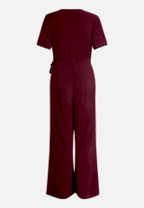 Jumpsuit mit Bindegürtel / Rückseite