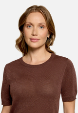 Feinstrickpullover mit Lurexfaden / Detailbild