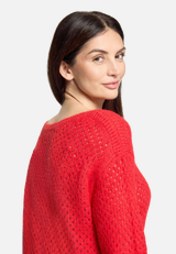 Lochstrick-Pullover langarm / Detailbild