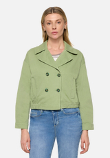 Casual-Jacke mit Reverskragen / Modellfoto Vorderseite